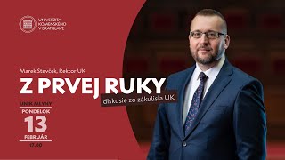 Z prvej rUKy: Diskusia s rektorom UK Marekom Števčekom
