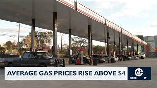 Average gas prices rise above 4
