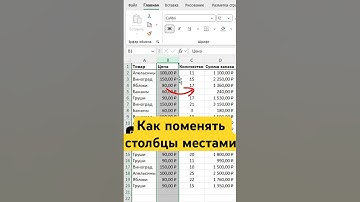Как поменять столбцы местами в Excel за 3 секунды