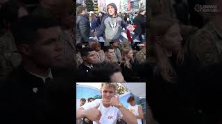 Jake & Logan Paul addressed troops at the Pentagon. #JakePaul #glitchmedia