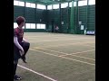 山岡投手自主トレキャッチボール
