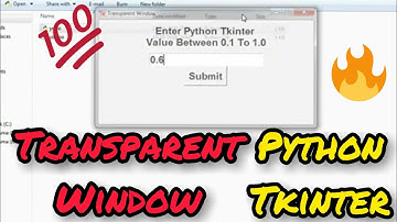 Transparent Window In Python Tkinter