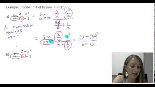 5: Finding Infinite Limits of Rational Functions, Oblique Example