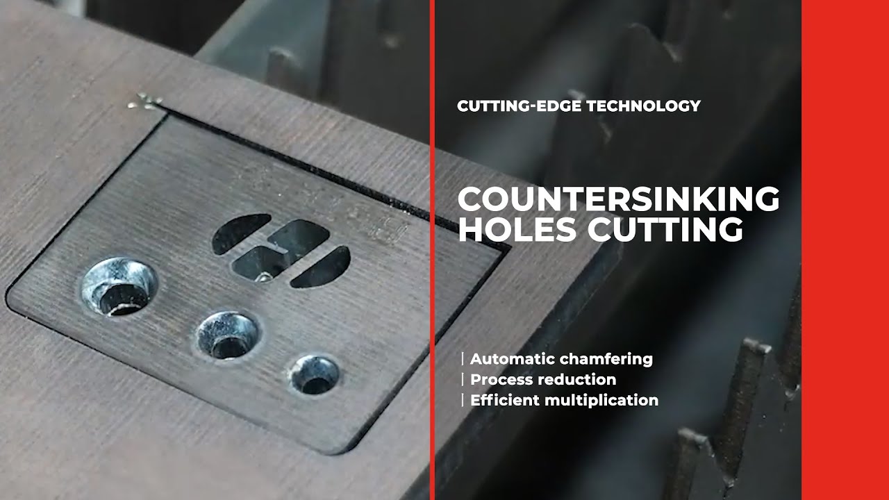 【HGTECH】Countersinking Holes 丨CuttingAutomatic chamfering丨Process ...