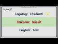 Tagalogilocano with english word  lesson 1