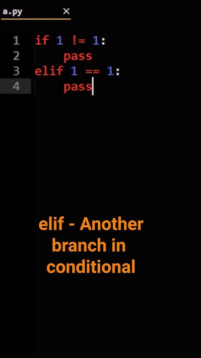 Python if vs elif - YouTube