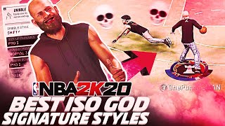 BEST ISO GOD SIGNATURE STYLES REVEALED ON NBA 2K20!! BECOME UNGUARDABLE INSTANTLY!!