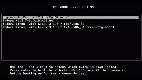 How to reinstall GRUB in Fedora 17