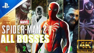 Marvel's Spider-Man 2 - All Bosses with Cutscenes (4K 60FPS PS5)