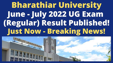 Bharathiar University|Regular UG &PG students Published Now|June-July 2022 Exam Result|Steps|TamilBR