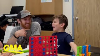 Boy has the best reaction to hearing family for 1st time after cochlear implant | GMA