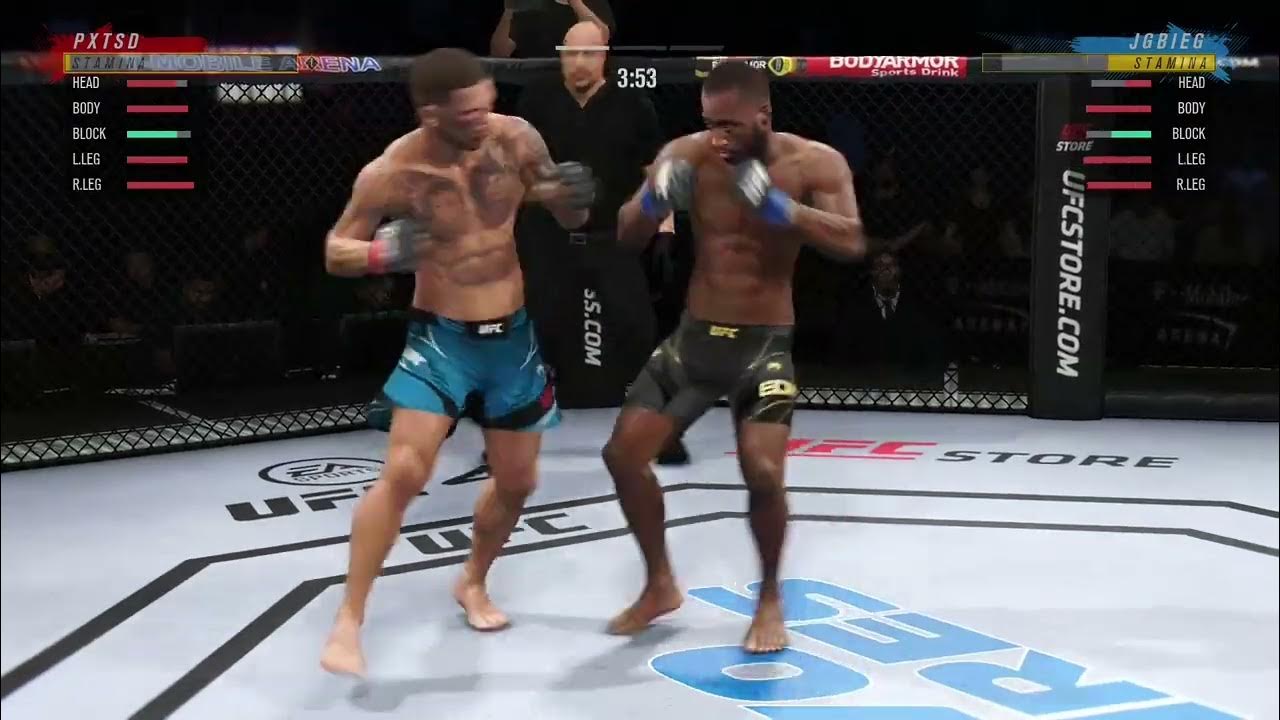 UFC 4 Question Mark Kick Dodge, Counter Elbow, Spinning Heel Kick KO