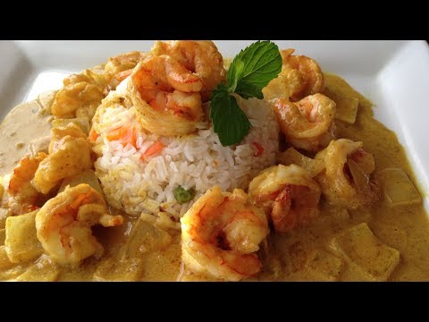 Vídeo: Camarones En Curry De Coco