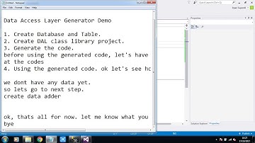 autoDal .Net Data Access Layer Generator [ Visual Basic - SQL Server Demo ]