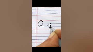 How to write letter Q in capital and small cursive writing #handwriting #cursivewriting