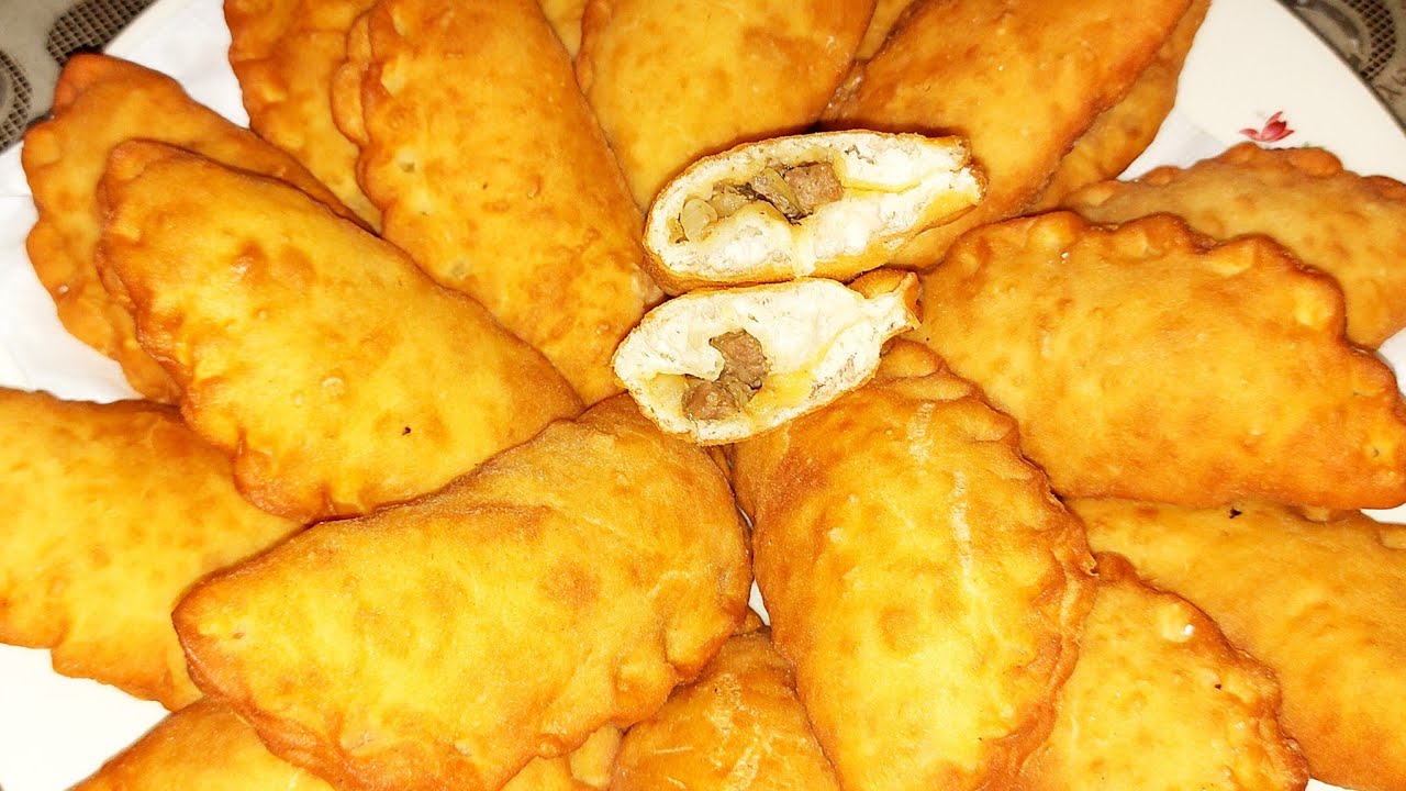 السمبوسة البف 👍السمبوسك باللحمة مقرمشة لاخر حبة سهلة وسريعة بدون ما تشرب ولا نقطة زيت مقبلات رمضان👌