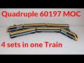 Quadruple 60197 -  Lego MOC Train (4x 60197) with speedbuild and testdrive