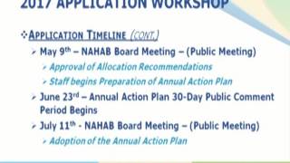 2017 Community Development Block Grant Application Workshop Video