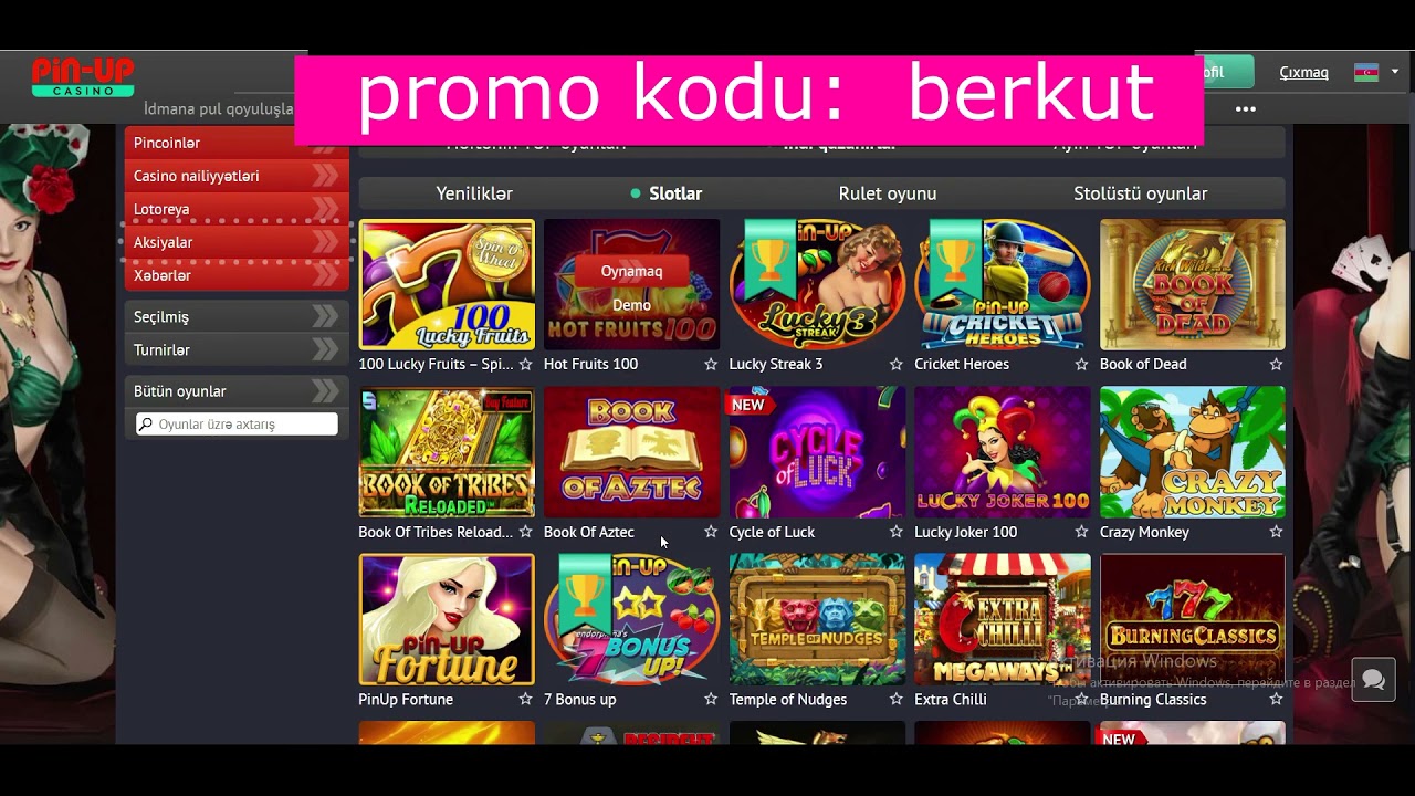 Cazino pin up qeydiyyatı, giriş