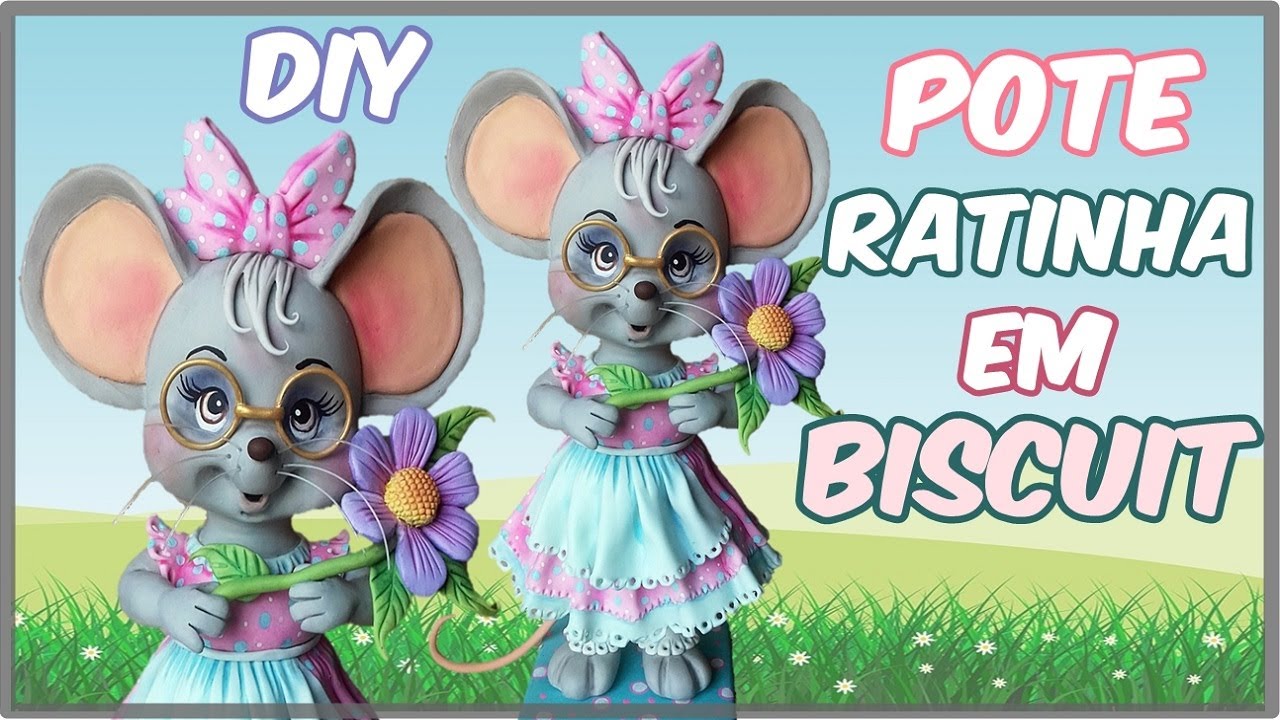 POTE DECORADO COM BISCUIT PASSO A PASSO/ RECICLAGEM COM POTE DE VIDRO/ BISCUIT, PORCELANA FRIA.