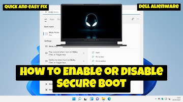 How to Enable  or Disable Secure Boot Dell Alienware {2025}
