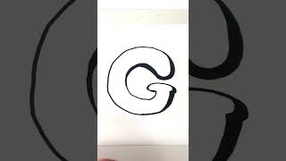 Bubble Letter โGโ Drawing in 60 Seconds #bubbleletters #lettering #graffiti #drawing
