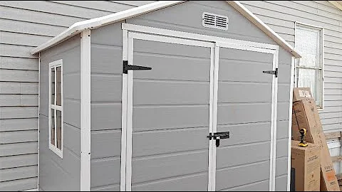 DWVO 6x4 4 FT All Weather  Outdoor Resin Storage Shed with Reinforced Floor