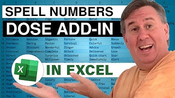 Excel - Hoe u getallen naar woorden kunt converteren als een chequeschrijver - Aflevering 2508K