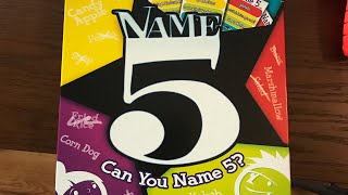 Playing Can You Name 5? Board Game
