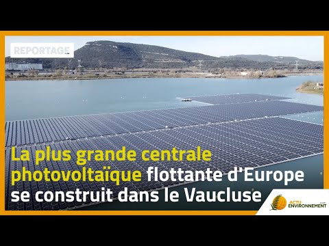 La plus grande centrale photovoltaïque flottante d'Europe se construit dans le Vaucluse