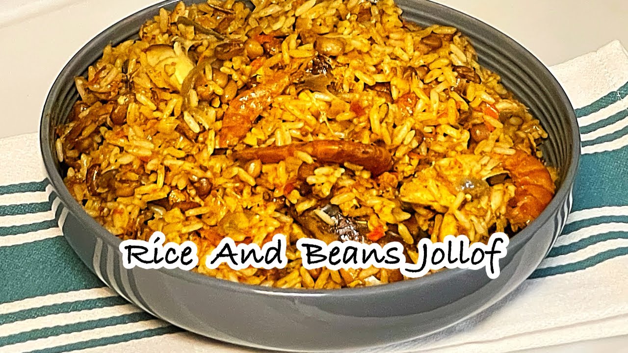 Rice And Beans Jollof How To Make Nigerian Jollof Rice And Beans Happylicious Series YouTube