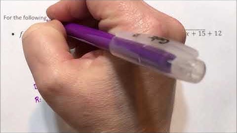 Radical Function - Domain and Range