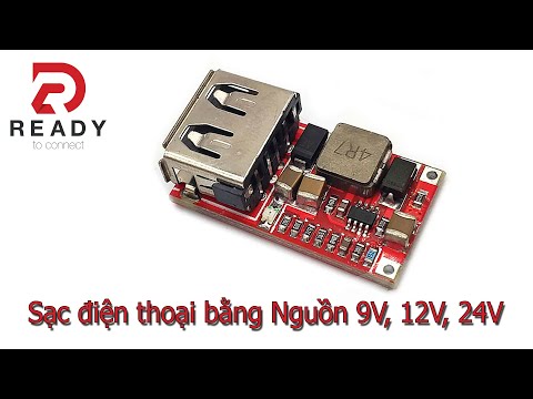Video Sạc điện thoại bằng nguồn 12V - Hạ áp nguồn 24V, 12V,... - youtube