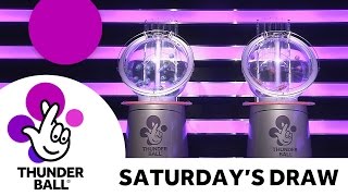 The National Lottery Thunderball draw from Saturday 29th April 2017