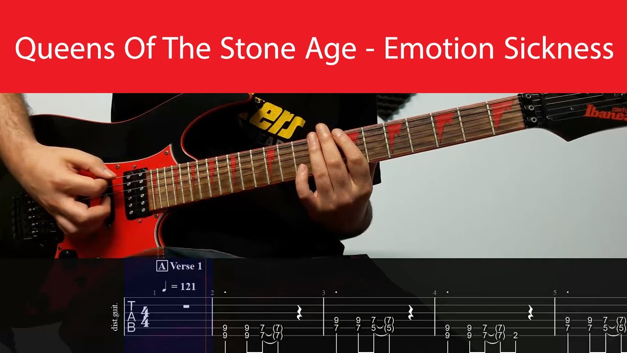 Queens Of The Stone Age - Emotion Sickness Main Guitar Riff With Tabs ...