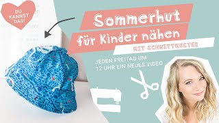 Sommerhut für Kinder nähen - aus Petit Citron Stoffen //stoffe.de