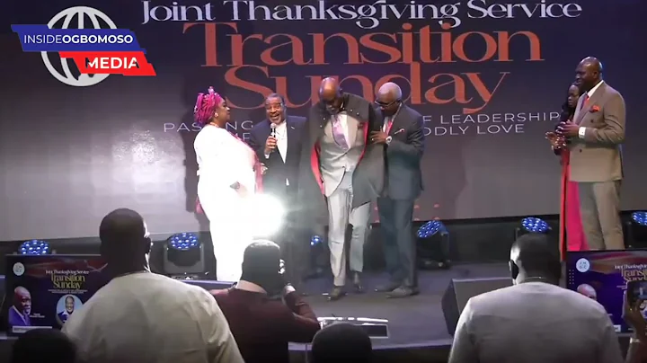 The Soun of Ogbomoso Designated, Prince Ghandi Afolabi Olaoye, handing over to Pastor Olumide