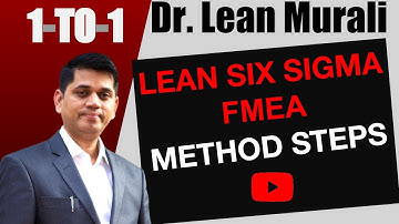 Lean six sigma FMEA method steps (1-TO-1 Session with Dr. Lean Murali)