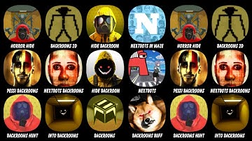 Horror Hide, Backrooms 2D, Hide in The Backroom, nextbots in Maze, Pessi In Backrooms...