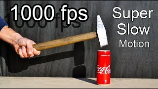 Coca cola vs HAMMER - SUPER SLOW MOTION DESTRUCTION 1000 fps HD