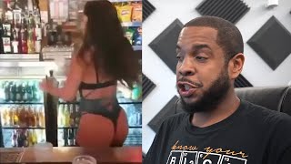 Shes serving beer with her butt | Crank Lucas