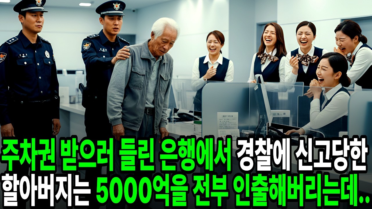 주차권 받으러 들린 은행에서 경찰에 신고당한 할아버지는 5천억을 전부 인출해버리는데..#시니어사연 #인생사연 #반전사연 #참교육