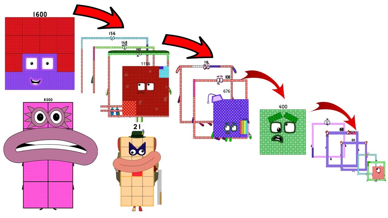 Математика с цифровыми блоками: серия 7 с цифрами | Серия 7 с цифрами, Step Squad | УРОВЕНЬ 2 | #734