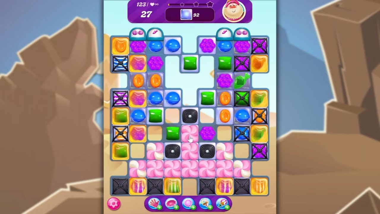 Candy Crush Saga LEVEL 123 NO BOOSTERS (new version)🐟☑️