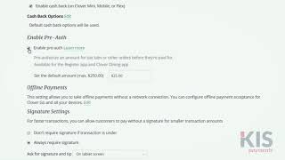 Clover Dining - Preauthorize Payments