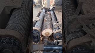 Cutting Wood into Ultra-Thin Veneer.