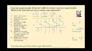 4-digit x 1-digit multiplication with standard algorithm