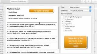 ATLAS ti Mac-Reports in Word