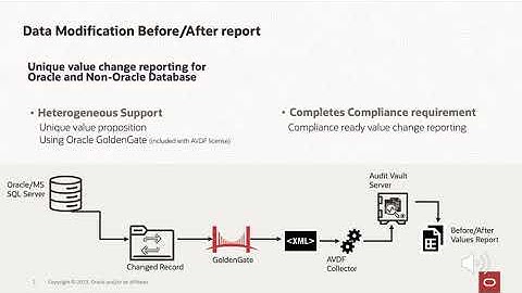 Oracle Audit Vault and Database Firewall (AVDF) Before/After Value Reports