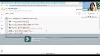Biodata /Perkenalan Diri Menggunakan Google Colab